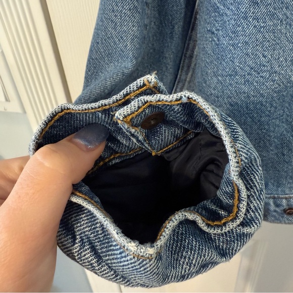 Levi’s Blue Denim Sherpa Jacket - Picture 9 of 9